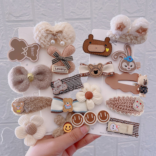 Autumn And Winter New Hair Accessories Hair Clip Girls Headdress Cute Plush Hair Side Clip eprolo