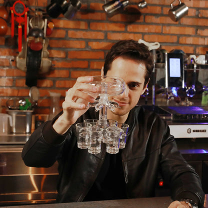 Second-Generation Dispenser Six Glasses Of White Wine Red Wine Dispenser Wine Set Cocktail Luminous - Shello's Creative Boutique