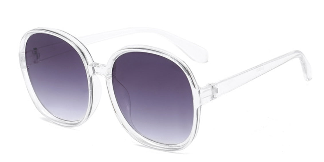 New Round Frame Sunglasses Women Retro Brand Designer Brown Black Oversized Lady Sun Glasses Female Fashion Outdoor Driving
