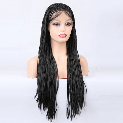 Three Strand Lotus Dreadlocks Lace Front Wig - Synthetic Braided - Shello's Creative Boutique