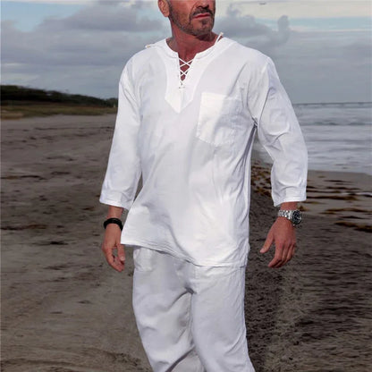Men's New Casual Beach Short-Sleeved/Long-Sleeved Tops - Shello's Creative Boutique