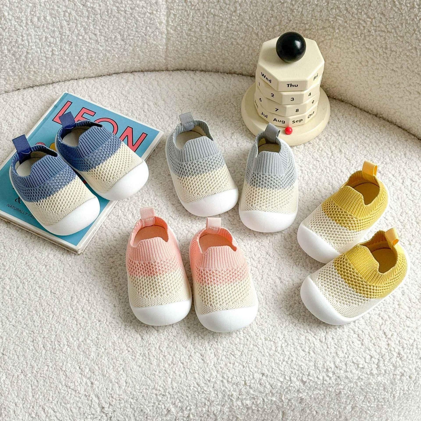 Non-Slip Baby Floor Shoes - Breathable Mesh First Walking Shoes - Shello's Creative Boutique
