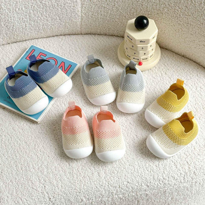Non-Slip Baby Floor Shoes - Breathable Mesh First Walking Shoes - Shello's Creative Boutique