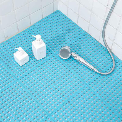 Modular Interlocking Bath Mat - Non-Slip Waterproof TPR Floor Tiles 30x30cm - Shello's Creative Boutique