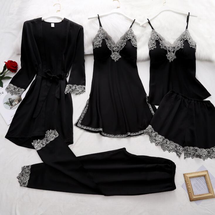 5 Pieces Set Women Pajamas Set eprolo