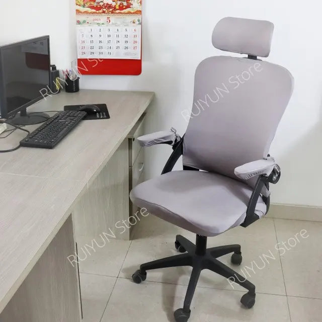 5pcs/lot Computer Chair Cover Fleece/Spandex Stretch Office Chair Cover Elastic Seat Cover for Computer Chair Armchair Slipcover eprolo