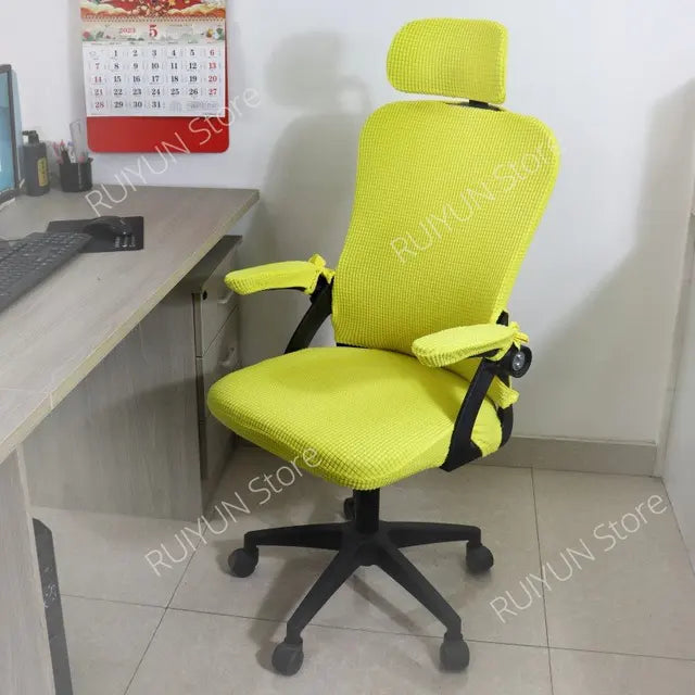 5pcs/lot Computer Chair Cover Fleece/Spandex Stretch Office Chair Cover Elastic Seat Cover for Computer Chair Armchair Slipcover eprolo