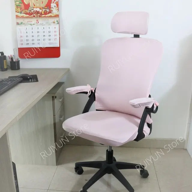 5pcs/lot Computer Chair Cover Fleece/Spandex Stretch Office Chair Cover Elastic Seat Cover for Computer Chair Armchair Slipcover eprolo