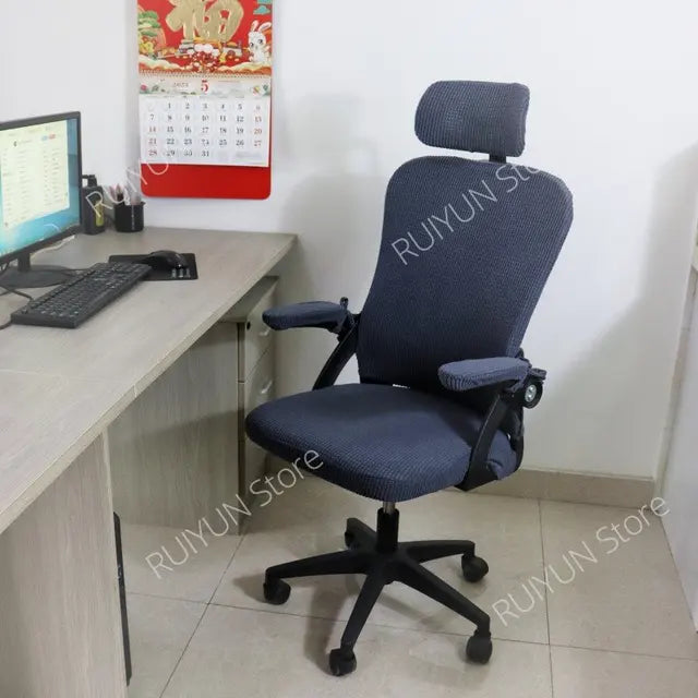 5pcs/lot Computer Chair Cover Fleece/Spandex Stretch Office Chair Cover Elastic Seat Cover for Computer Chair Armchair Slipcover eprolo