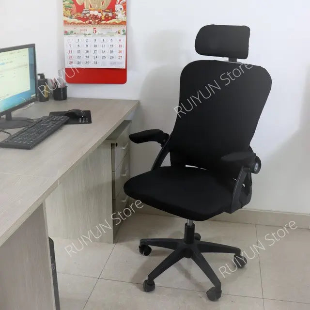 5pcs/lot Computer Chair Cover Fleece/Spandex Stretch Office Chair Cover Elastic Seat Cover for Computer Chair Armchair Slipcover eprolo