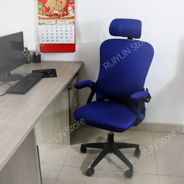 5pcs/lot Computer Chair Cover Fleece/Spandex Stretch Office Chair Cover Elastic Seat Cover for Computer Chair Armchair Slipcover eprolo
