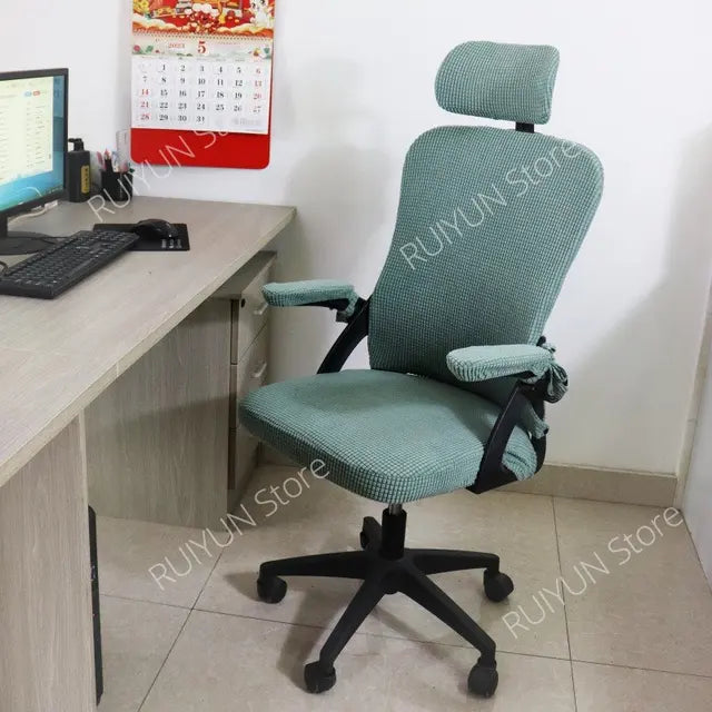 5pcs/lot Computer Chair Cover Fleece/Spandex Stretch Office Chair Cover Elastic Seat Cover for Computer Chair Armchair Slipcover eprolo