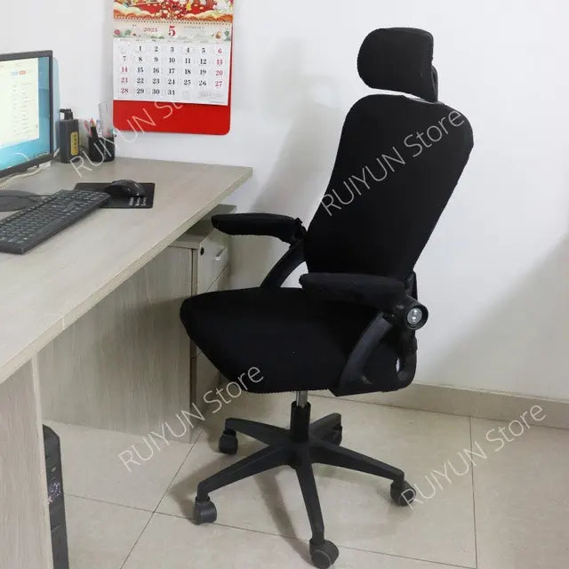 5pcs/lot Computer Chair Cover Fleece/Spandex Stretch Office Chair Cover Elastic Seat Cover for Computer Chair Armchair Slipcover eprolo