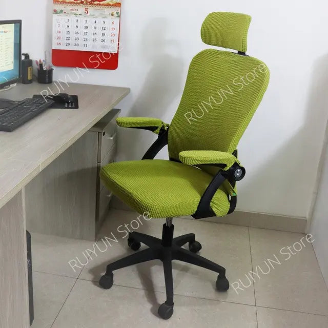 5pcs/lot Computer Chair Cover Fleece/Spandex Stretch Office Chair Cover Elastic Seat Cover for Computer Chair Armchair Slipcover eprolo
