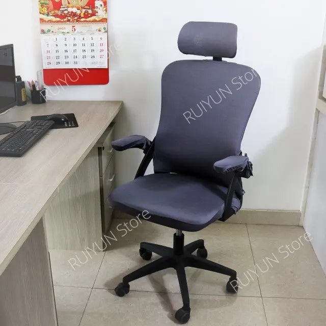 5pcs/lot Computer Chair Cover Fleece/Spandex Stretch Office Chair Cover Elastic Seat Cover for Computer Chair Armchair Slipcover eprolo