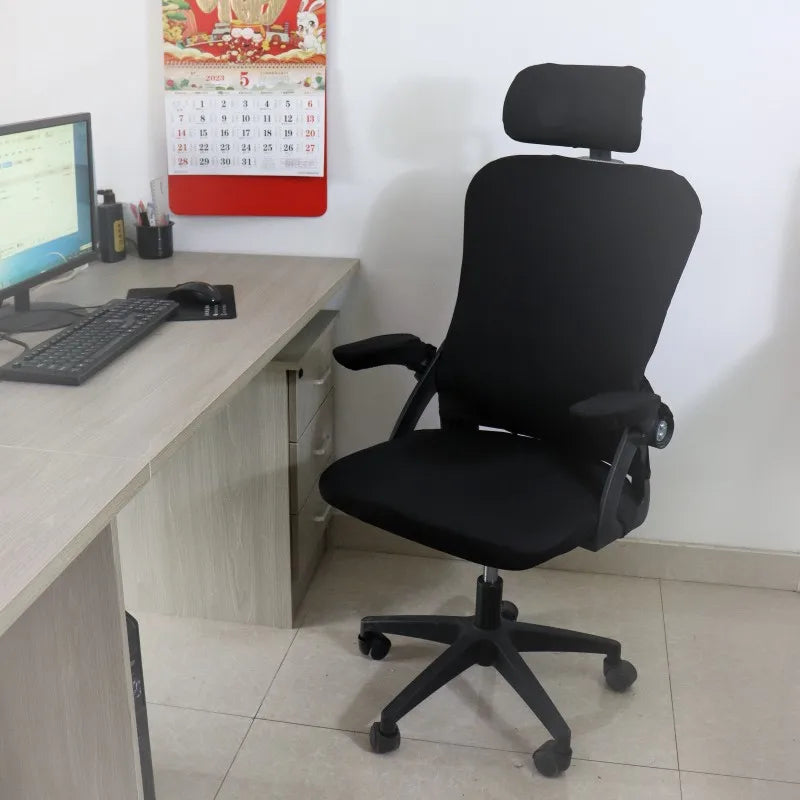 5pcs/lot Computer Chair Cover Fleece/Spandex Stretch Office Chair Cover Elastic Seat Cover for Computer Chair Armchair Slipcover eprolo