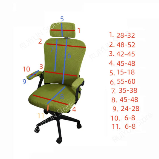5pcs/lot Computer Chair Cover Fleece/Spandex Stretch Office Chair Cover Elastic Seat Cover for Computer Chair Armchair Slipcover eprolo
