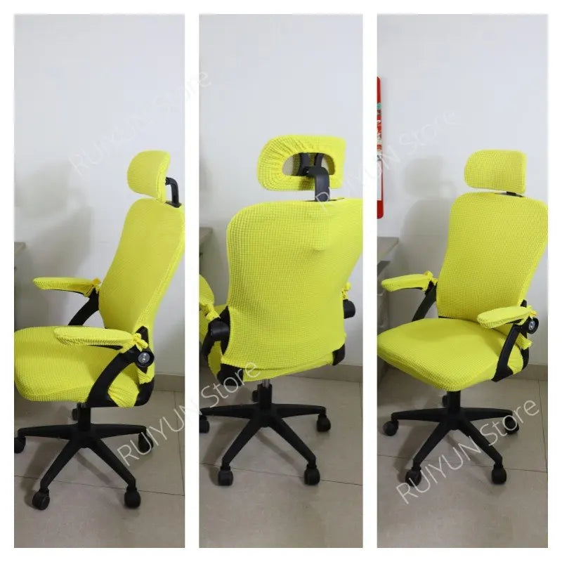 5pcs/lot Computer Chair Cover Fleece/Spandex Stretch Office Chair Cover Elastic Seat Cover for Computer Chair Armchair Slipcover eprolo