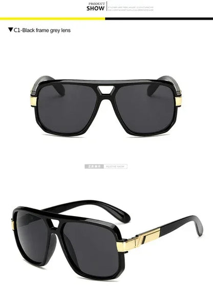 Long Keeper Square Sunglasses Men Luxury Brand Design Couple Lady Celebrity Flat Hot Women Sun Glasses Super Star Cool Eyewear - Shello's Creative Boutique