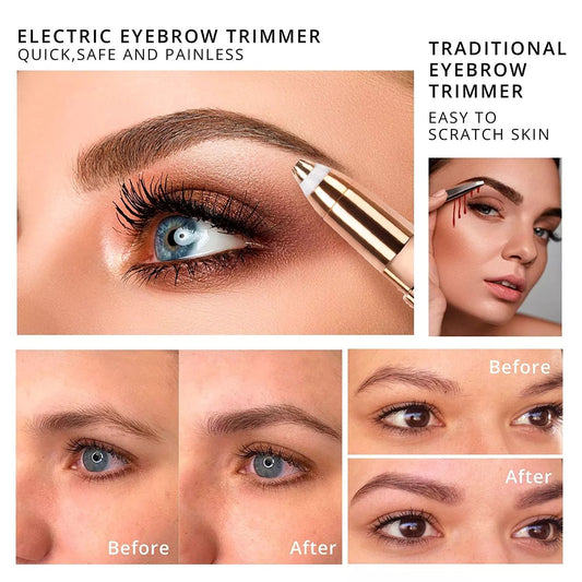 4-In-1 Lipstick Shaver Electric Eyebrow Trimmer Women's Shaving Instrument Eyebrow Trimmer Multi-Function Rechargeable Shaving eprolo