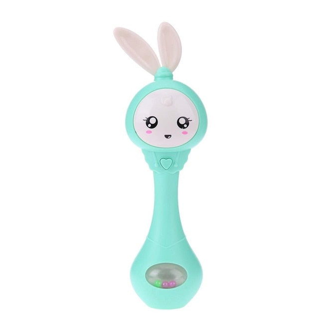 Musical Flashing Baby Rattles Infant Bells Juguetes Rabbit Hand Bells Rattles Newborn Baby Toy Early Educational Baby Toys 0-12M eprolo