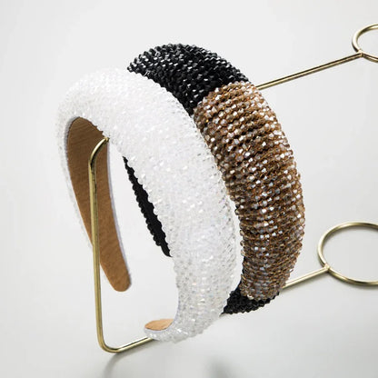 Luxury Crystal Hairband Women Hair Accessories Jewelry Baroque Padded Head Band Rhinestone Headband - Shello's Creative Boutique