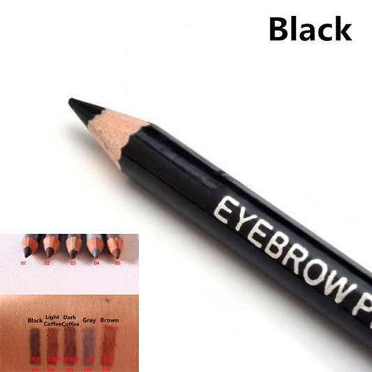 Leopard Women Eyebrow Pencil Waterproof Black Eye Brown Coffee Pencil With Brush Make Up Eyeliner Eye Liner Makeup Tools Shello Creative Boutique