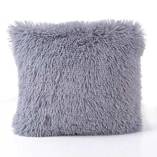 Solid Soft Plush Faux Fur Wholesale Decorative Cushion Cover Throw Pillows For Sofa Car Chair Hotel Home Decoration eprolo