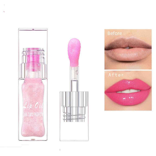 Hydrating Colour Changing Lip Gloss Sparkling Shimmer Lip Oil Plumping Liquid Lipstick