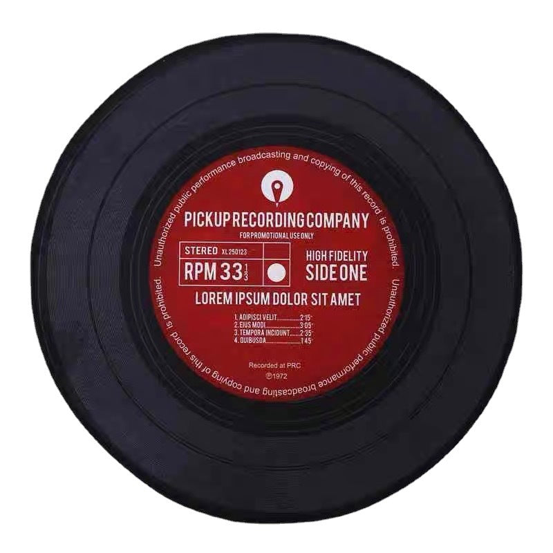 Vinyl record desk floor mat hanging basket round floor mat carpet living room tea table mat children non-slip foot mat eprolo