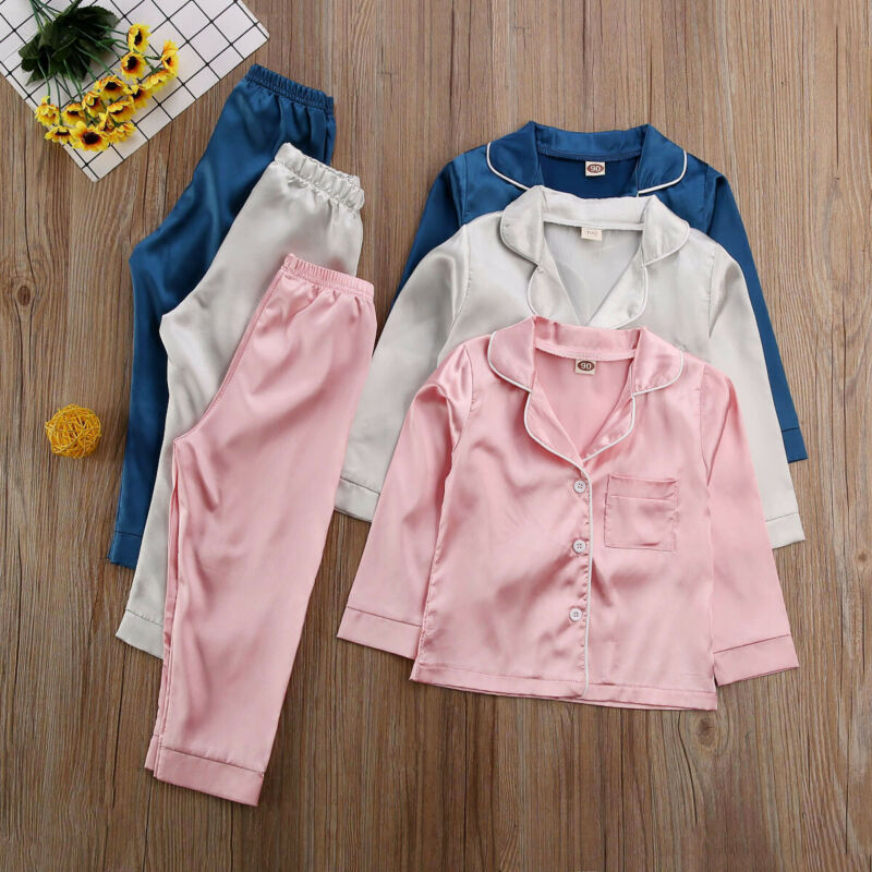 Kids Silk Satin Pyjama Set – Cosy Luxury for Autumn - Winter