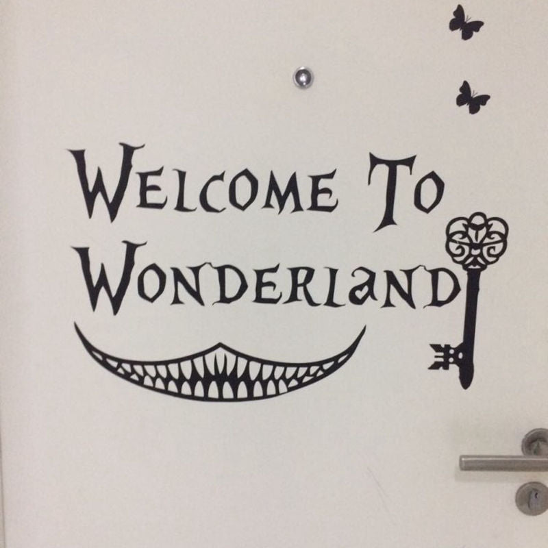 Alice in Wonderland Wall Stickers - Magical Kids Room Decor & Door Decals