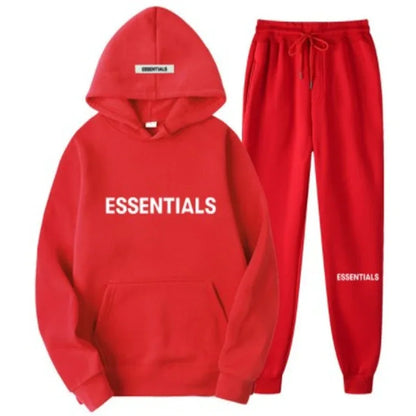 FEAR OF GOD ESSENTIALS Couple Suit Men's and Women's Double Line Hoodie High Street Fashion Brand Autumn and Winter Two piece Set - Shello's Creative Boutique