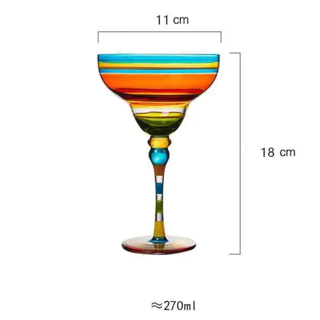 Colorful Wine Glasses Cups Cocktail Goblet Champagne Cup Glasses Bar Party Home DrinkWare Wedding Gifts Kitchen Accessories NEW - Shello's Creative Boutique
