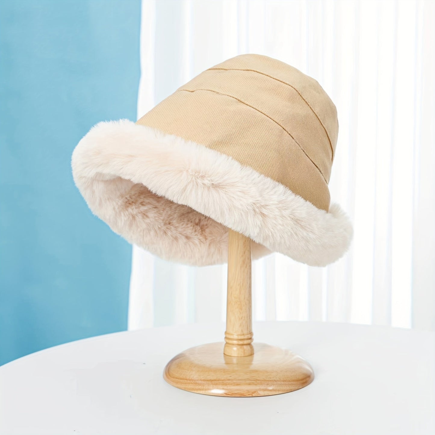 Winter Thermal Bucket Hat, Faux Fur Plush Thickened Ear Protection Fisherman Warmer Hat For Women Xmas Gift Shello's Creative Boutique