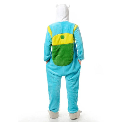 Cartoon animal jumpsuit sleepwear for autumn and winter adult sleepwear thick flannel men's and women's couple home clothes - Shello's Creative Boutique