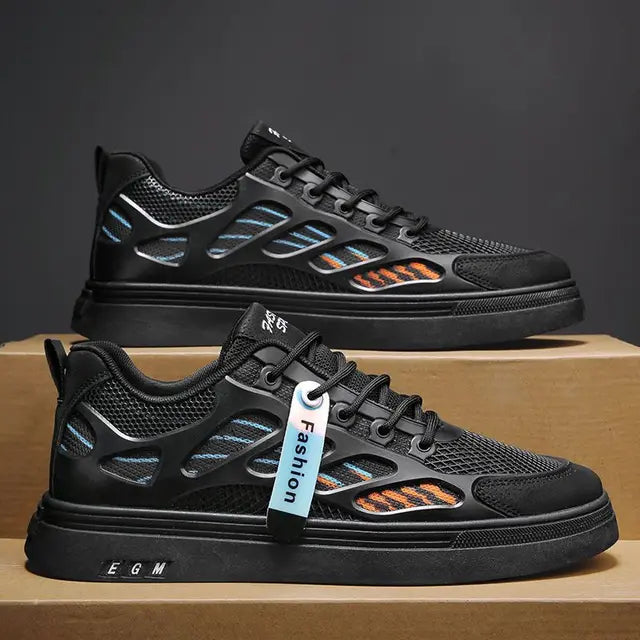 Breathable mesh shoes men's small white shoes thick soled sports and leisure board shoes eprolo