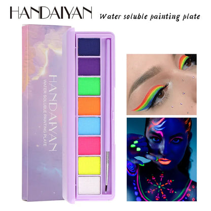 HANDAIYAN Water Soluble Body Paint Cream Eyeliner Eye Shadow Ultraviolet Luminous Paint Face And Body Paint - Shello's Creative Boutique