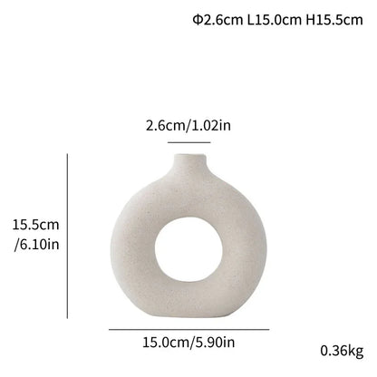 Unglazed Spotted Ceramic Vase – Modern Minimalist Decorative Accent - Shello's Creative Boutique