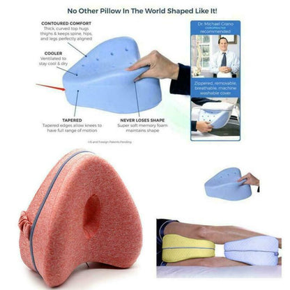 Heart-Shaped Foam Memory Pillow Contour Memory Foam Leg Pillow Orthopaedic Pillow Back Hips Knee Support Relief Back Hips Wedge eprolo