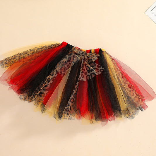 3pcs sets Christmas Girls Clothes Santa Claus Pattern Tops Mixed Color Mesh Tutu Skirt Dress Dots Pants Children Clothing eprolo