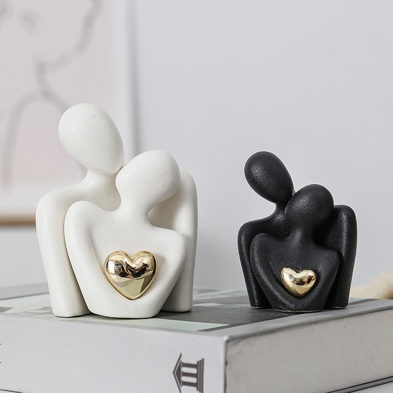 Creative couple figure decoration Newlywed home decoration Lover sculpture decoration figure desktop living room bookshelf decor eprolo