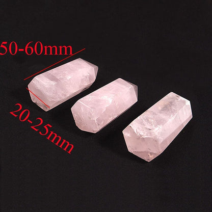 1PC Large Natural Pink Rose Quartz Point – Healing Crystal for Home & Spiritual Decor