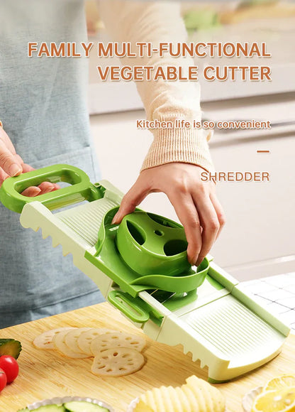 5-IN-1 BL ADE BOX INTEGRATED STORAGE Fruit Chopper Slicer Dicer Cutter Grinder Set Vegetable Processor Slicer Cutter - Shello's Creative Boutique
