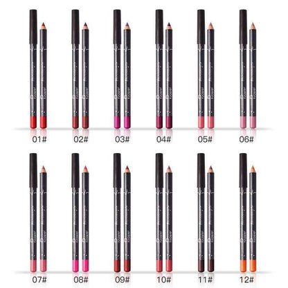 Twelve-color lip liner non-fading matte velvet lipstick pen Pudaier Twelve-Color Lip Liner | Waterproof, Non-Fading Matte Velvet