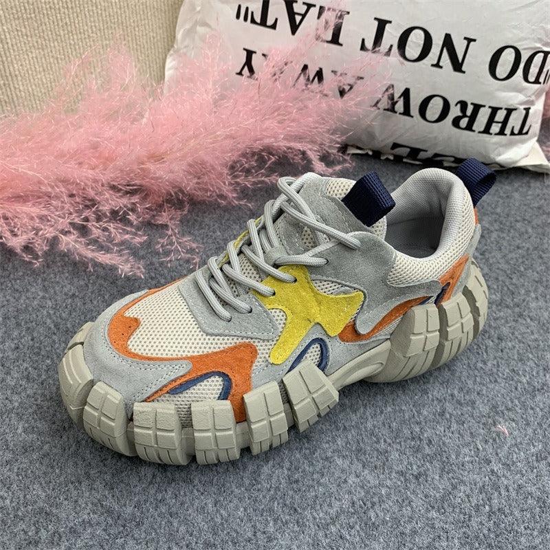 Adult Colored Tire Tank Casual Shoes Unisex Ugly Cute Thick Sole Mesh Shoes Women Men Non-Slip Sports Shoes - Shello's Creative Boutique