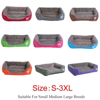 S-3XL 9 Colors Paw Pet Sofa Dog Beds Waterproof Bottom Soft Fleece Warm Cat Bed House Petshop cama perro eprolo