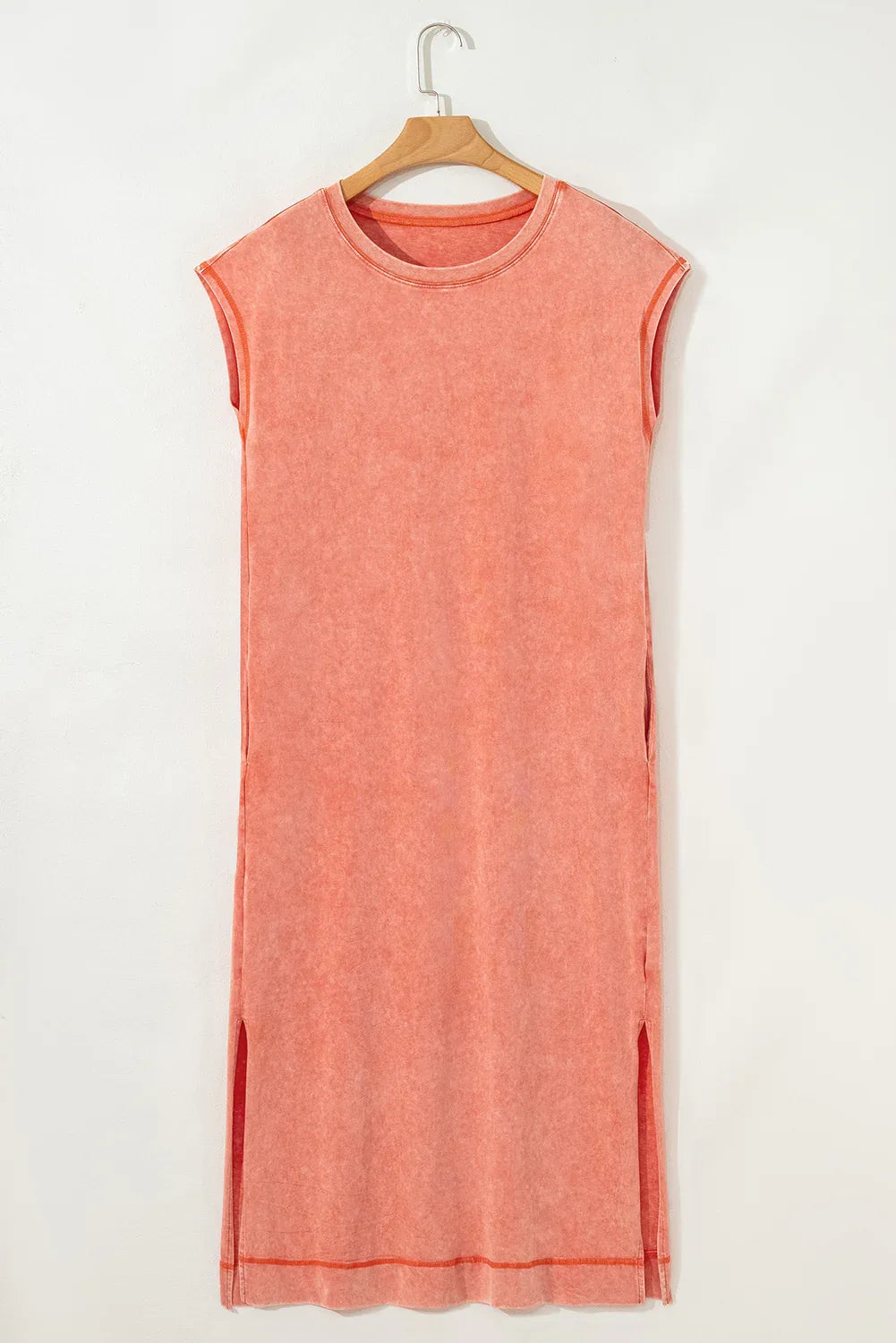 Clearly Aqua Mineral Wash Pocketed T-shirt Dress - Shello's Creative Boutique