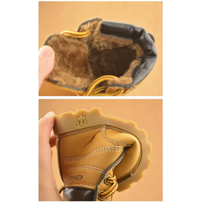 Winter Children's Boots – Plush Martin Ankle Sneakers for Boys & Girls - Shello's Creative Boutique