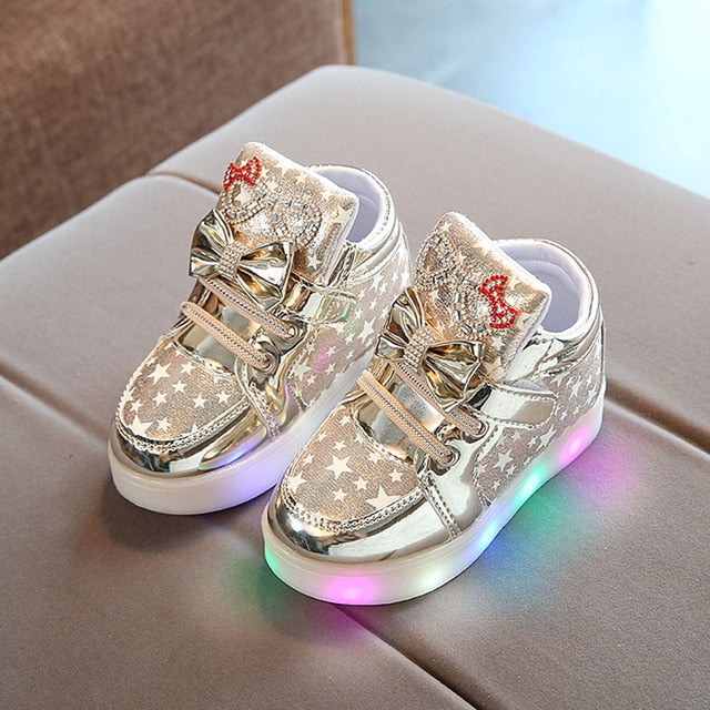 Toddler Baby Shoes Fashion Sneakers For Children Girl Boys Star Luminous Child Casual Colorful Light Shoes Sneakers eprolo